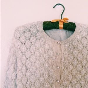 Pearl button beaded vintage cardigan
